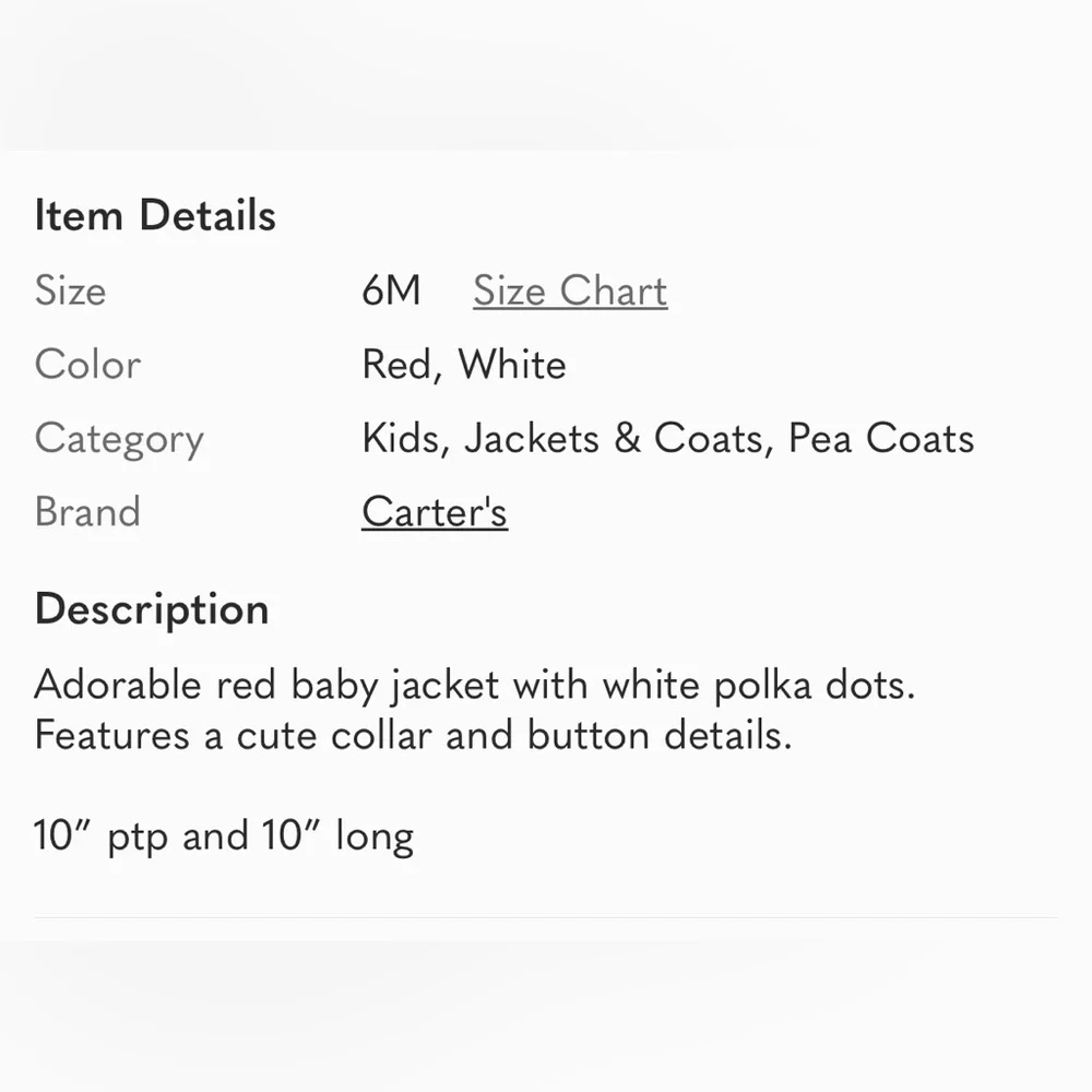 Carter's‎ Red Baby Jacket with White Dots